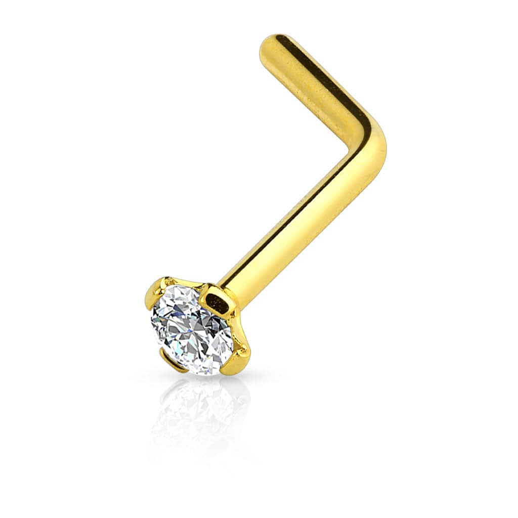 20ga 316L Surgical Steel L Shape Nose Ring Stud - Image 7