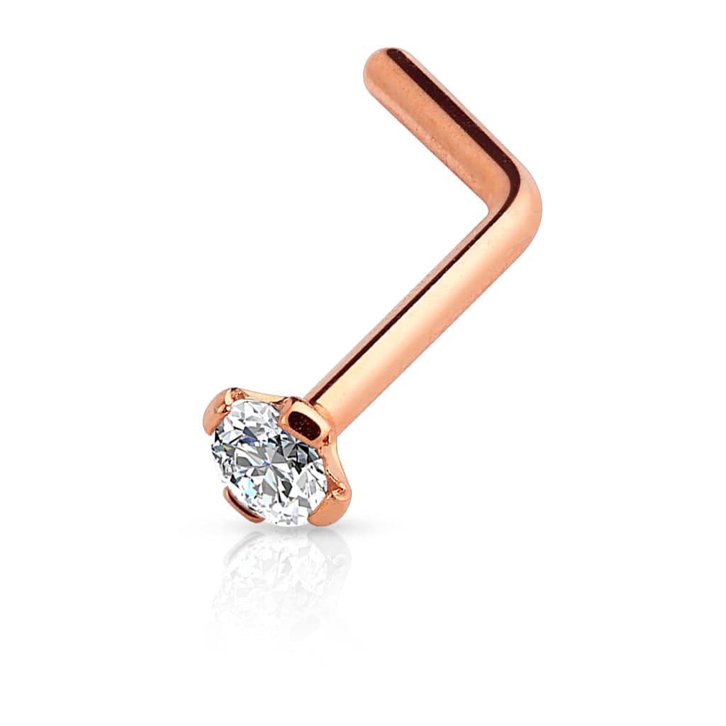 20ga 316L Surgical Steel L Shape Nose Ring Stud - Image 8